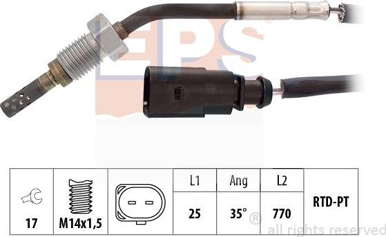 MDR EPS-1220 003 - Devējs, Izplūdes gāzu temperatūra autodraugiem.lv