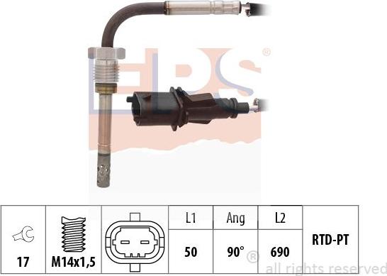 MDR EPS-1220 169 - Devējs, Izplūdes gāzu temperatūra autodraugiem.lv