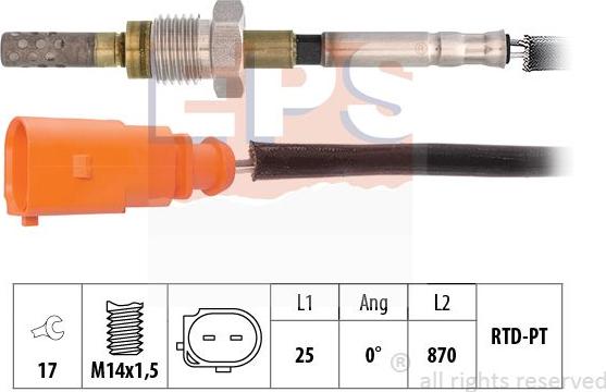 MDR EPS-1220 172 - Devējs, Izplūdes gāzu temperatūra autodraugiem.lv