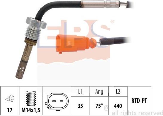 MDR EPS-1220 275 - Devējs, Izplūdes gāzu temperatūra autodraugiem.lv