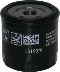 Meat & Doria 15193/9 - Eļļas filtrs autodraugiem.lv