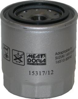 Meat & Doria 15317/12 - Eļļas filtrs autodraugiem.lv