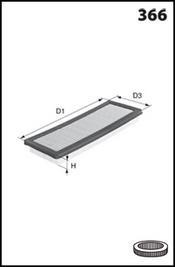 Mecafilter ELP9126 - Gaisa filtrs autodraugiem.lv