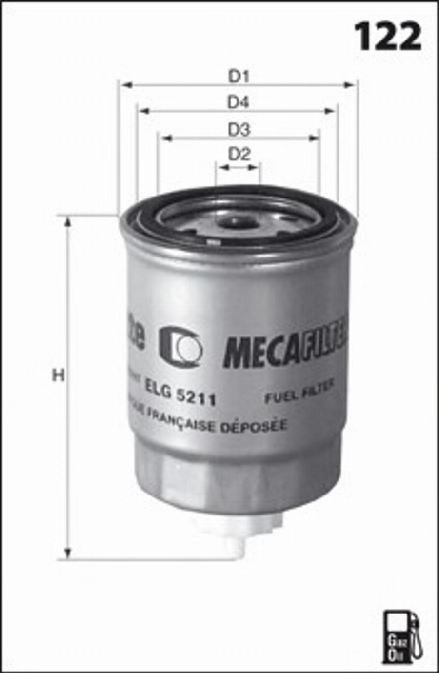 Mecafilter G49 - Degvielas filtrs autodraugiem.lv