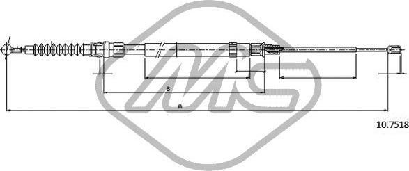 Metalcaucho 83764 - Trose, Stāvbremžu sistēma autodraugiem.lv