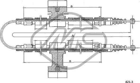 Metalcaucho 82087 - Trose, Stāvbremžu sistēma autodraugiem.lv