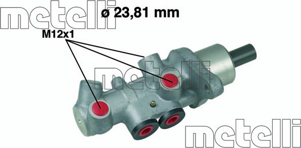 Metelli 05-0536 - Galvenais bremžu cilindrs autodraugiem.lv