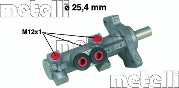 Metelli 05-0618 - Galvenais bremžu cilindrs autodraugiem.lv