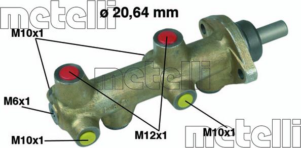 Metelli 05-0043 - Galvenais bremžu cilindrs autodraugiem.lv