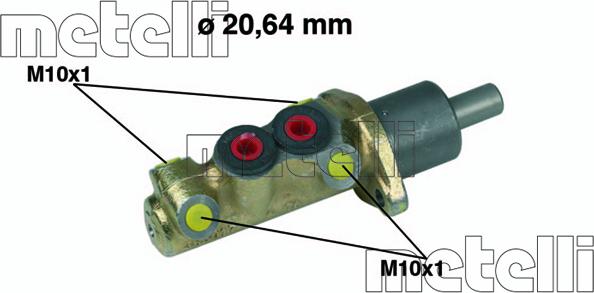 Metelli 05-0039 - Galvenais bremžu cilindrs autodraugiem.lv