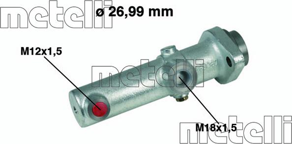 Metelli 05-0153 - Galvenais bremžu cilindrs autodraugiem.lv