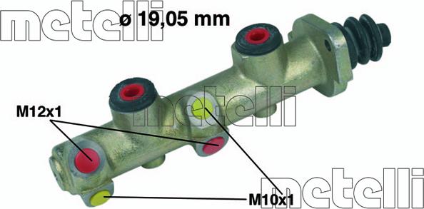Metelli 05-0160 - Galvenais bremžu cilindrs autodraugiem.lv