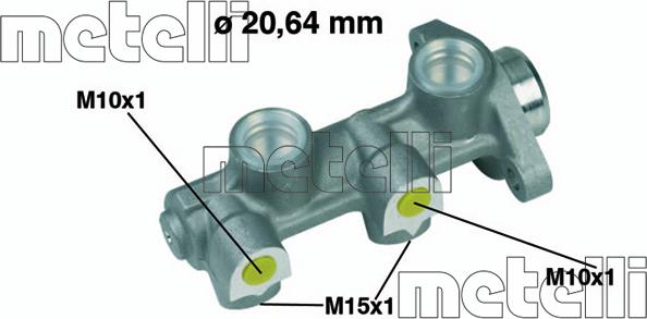Metelli 05-0183 - Galvenais bremžu cilindrs autodraugiem.lv