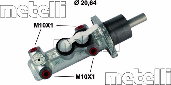 Metelli 05-0853 - Galvenais bremžu cilindrs autodraugiem.lv