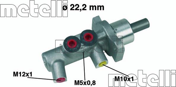 Metelli 05-0383 - Galvenais bremžu cilindrs autodraugiem.lv