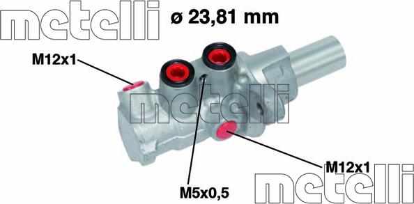 Metelli 05-0749 - Galvenais bremžu cilindrs autodraugiem.lv