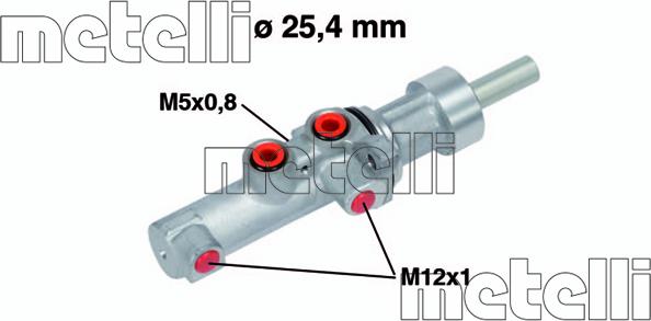 Metelli 05-0752 - Galvenais bremžu cilindrs autodraugiem.lv
