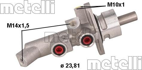 Metelli 05-1119 - Galvenais bremžu cilindrs autodraugiem.lv