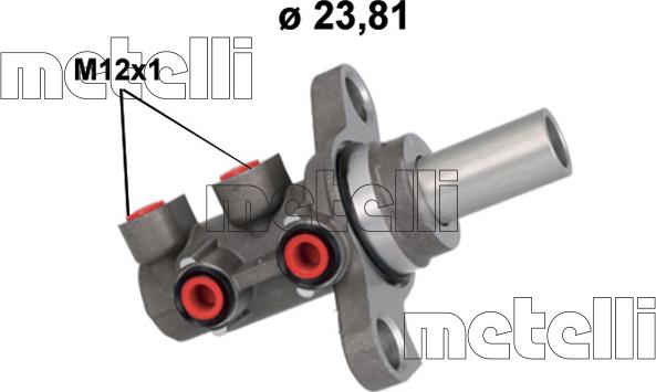 Metelli 05-1184 - Galvenais bremžu cilindrs autodraugiem.lv