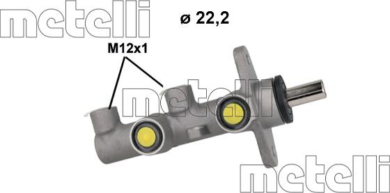 Metelli 05-1207 - Galvenais bremžu cilindrs autodraugiem.lv