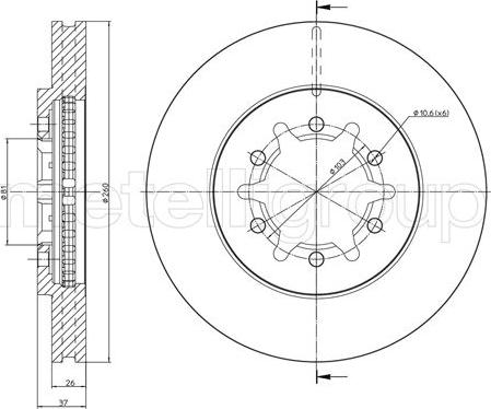 Metelli 23-1571 - Bremžu diski autodraugiem.lv