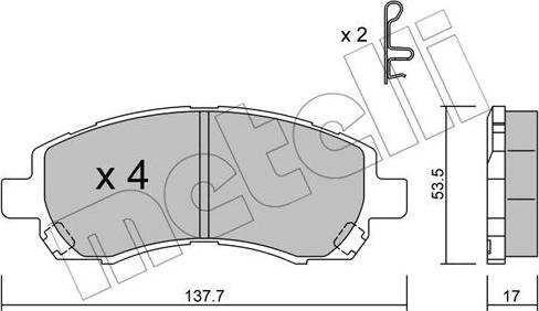 Metelli 22-0295-0 - Bremžu uzliku kompl., Disku bremzes autodraugiem.lv