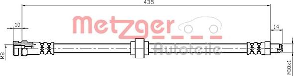 Metzger 4114661 - Bremžu šļūtene autodraugiem.lv