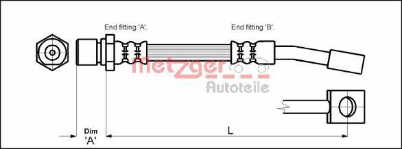 Metzger 4114679 - Bremžu šļūtene autodraugiem.lv