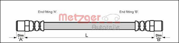 Metzger 4114793 - Bremžu šļūtene autodraugiem.lv