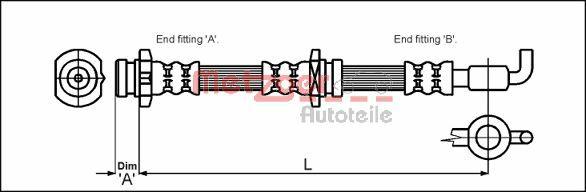 Metzger 4114760 - Bremžu šļūtene autodraugiem.lv