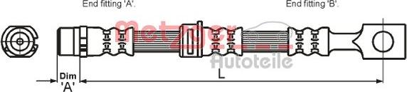 Metzger 4115194 - Bremžu šļūtene autodraugiem.lv