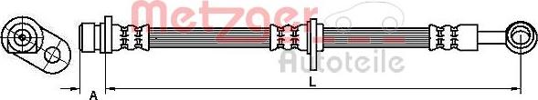 Metzger 4115190 - Bremžu šļūtene autodraugiem.lv