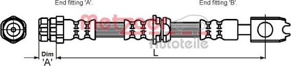 Metzger 4116204 - Bremžu šļūtene autodraugiem.lv