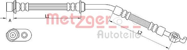 Metzger 4110966 - Bremžu šļūtene autodraugiem.lv