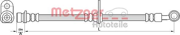 Metzger 4110493 - Bremžu šļūtene autodraugiem.lv