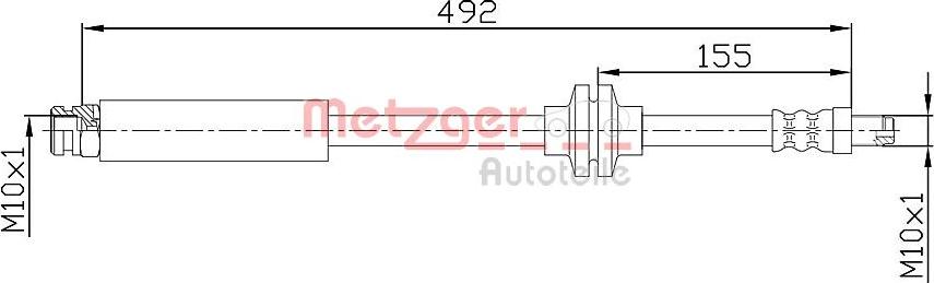 Metzger 4110476 - Bremžu šļūtene autodraugiem.lv