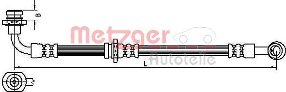 Metzger 4110529 - Bremžu šļūtene autodraugiem.lv