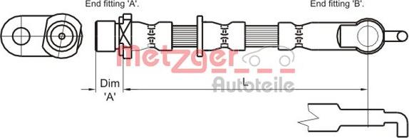 Metzger 4110007 - Bremžu šļūtene autodraugiem.lv