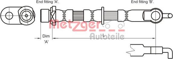 Metzger 4110011 - Bremžu šļūtene autodraugiem.lv