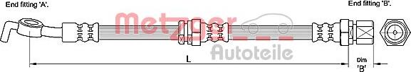 Metzger 4110192 - Bremžu šļūtene autodraugiem.lv