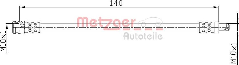 Metzger 4110106 - Bremžu šļūtene autodraugiem.lv