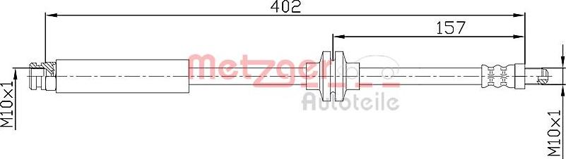 Metzger 4110108 - Bremžu šļūtene autodraugiem.lv