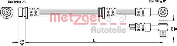 Metzger 4110177 - Bremžu šļūtene autodraugiem.lv