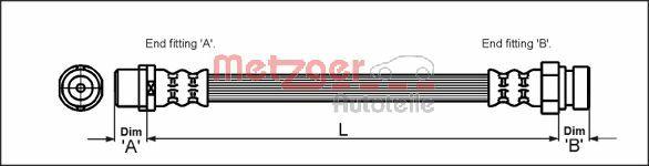 Metzger 4110348 - Bremžu šļūtene autodraugiem.lv