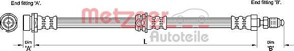 Metzger 4110240 - Bremžu šļūtene autodraugiem.lv