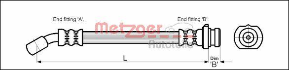 Metzger 4111971 - Bremžu šļūtene autodraugiem.lv