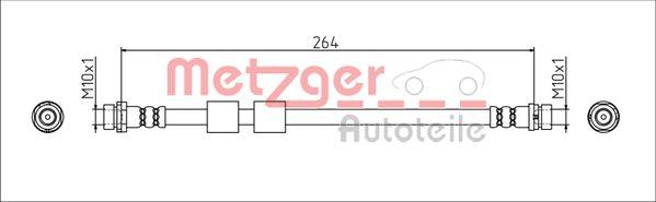 Metzger 4111544 - Bremžu šļūtene autodraugiem.lv