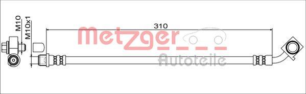 Metzger 4111551 - Bremžu šļūtene autodraugiem.lv
