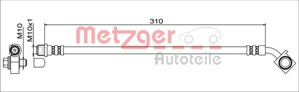 Metzger 4111552 - Bremžu šļūtene autodraugiem.lv