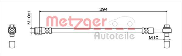 Metzger 4111538 - Bremžu šļūtene autodraugiem.lv